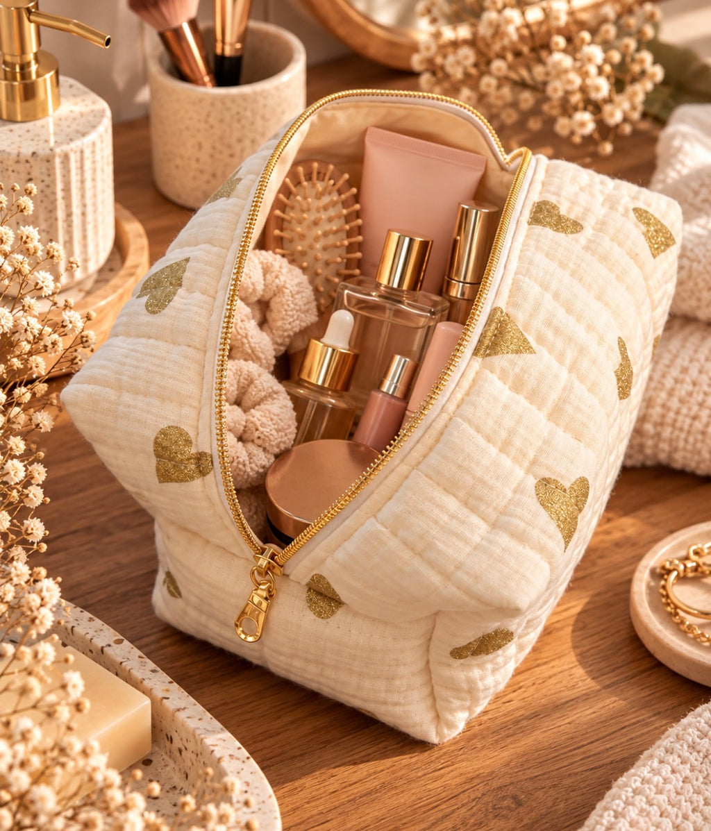 Trousse de toilette XL - Petit cœur