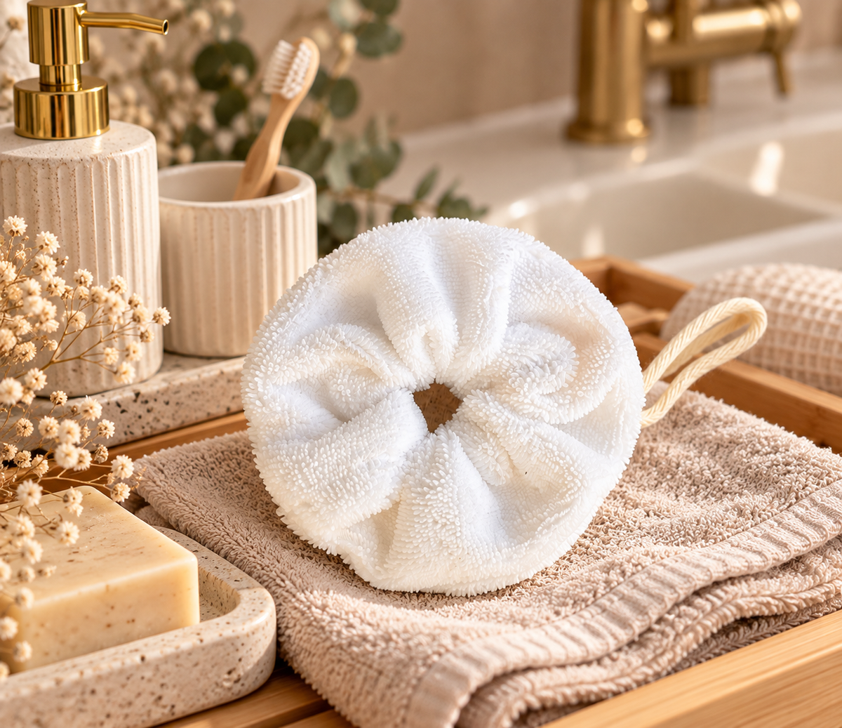 Fleur de douche Bambou / Cordon tissé