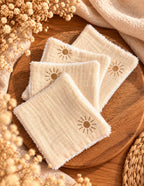 Coton lavable Bambou / Gaze de coton - Lot de 4
